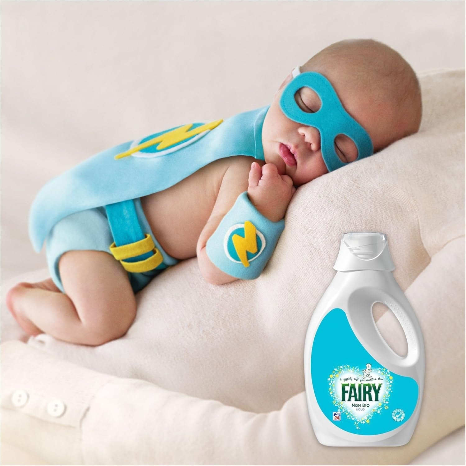 Fairy Non-Bio Washing Liquid Detergent 24 Washes Fresh, Gentle Stain Remover by Fairy