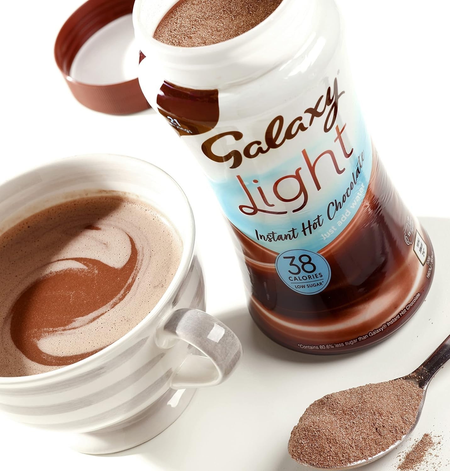Galaxy Light Instant Hot Chocolate 210g x6 Low Calorie 38 Cal per Serving by Galaxy