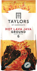 Taylors of Harrogate Hot Lava Java Ground Coffee 227g x6 Bags Dark Roast by Taylors of Harrogate