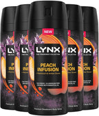 Lynx Peach Infusion Deodorant Spray 150ml x5 | 72H Freshness Aluminium-Free by Lynx