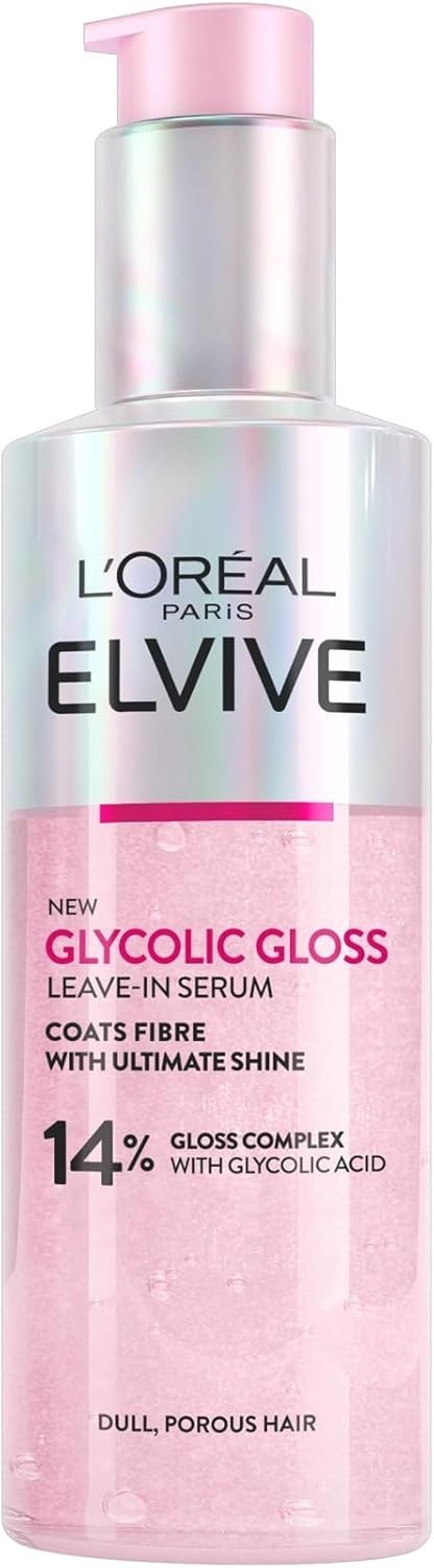 L'Oreal Elvive Glycolic Gloss Leave-In Hair Serum 150ml | Shine & Smooth by L'Oreal Paris
