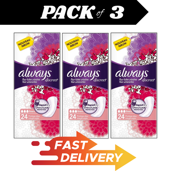 Always Discreet Incontinence Panty Liners Pack 3 Daily