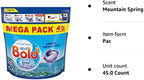 Bold All-in-1 Pods Washing Capsules 45 Washes - Mountain Spring Scent by BOLD