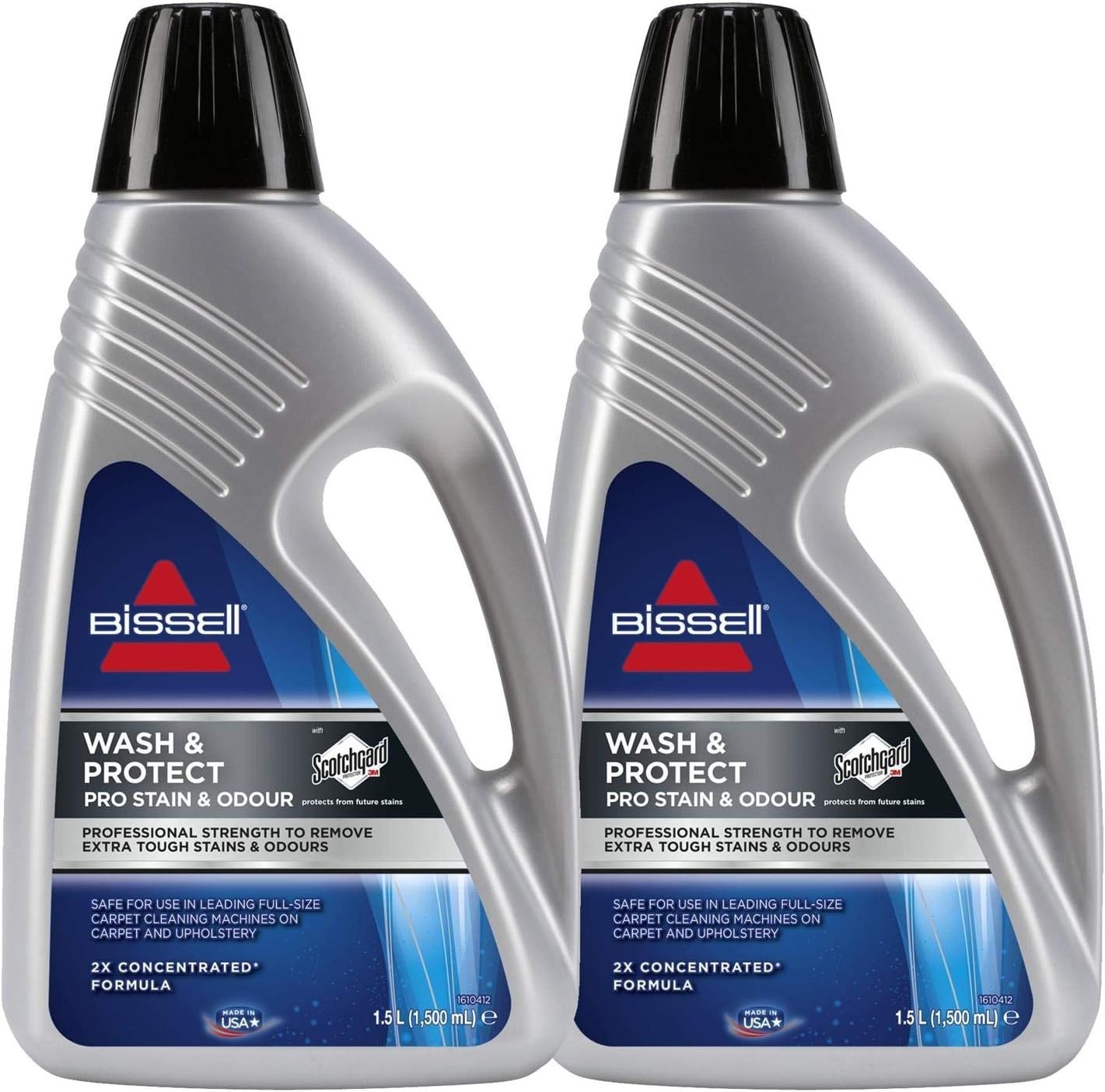 Bissell Wash & Protect Pro Carpet Cleaner 1.5L x2 Concentrated Scotchgard by BISSELL