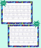 Kids Tracing Set with Pen A‑Z Alphabet, Numbers, Shapes & Custom Name 4 Workboard Mats for Handwriting Practice by ZStore