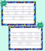 Kids Tracing Set with Pen A‑Z Alphabet, Numbers, Shapes & Custom Name 4 Workboard Mats for Handwriting Practice by ZStore