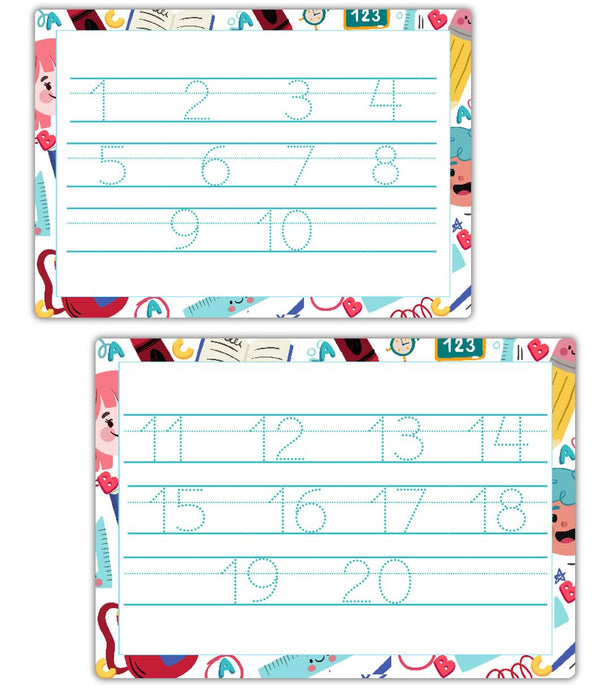 Number Tracing Mat – Double Sided Waterproof Writing Sheet for Toddlers