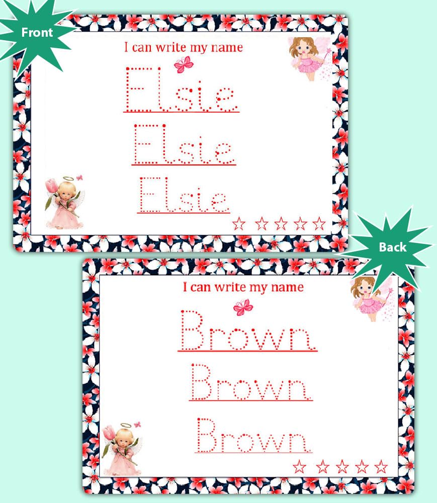 Smart Handwriting Sheets Letters, Numbers, Shapes & Custom Name Practice Handwriting & Early Learning For Kids by ZStore