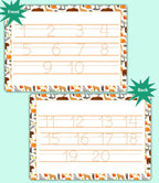 Tracing Numbers 1–20 Worksheet for Kids | Reusable Double-Sided Writing Mat | Waterproof Number Practice Sheet by ZStore