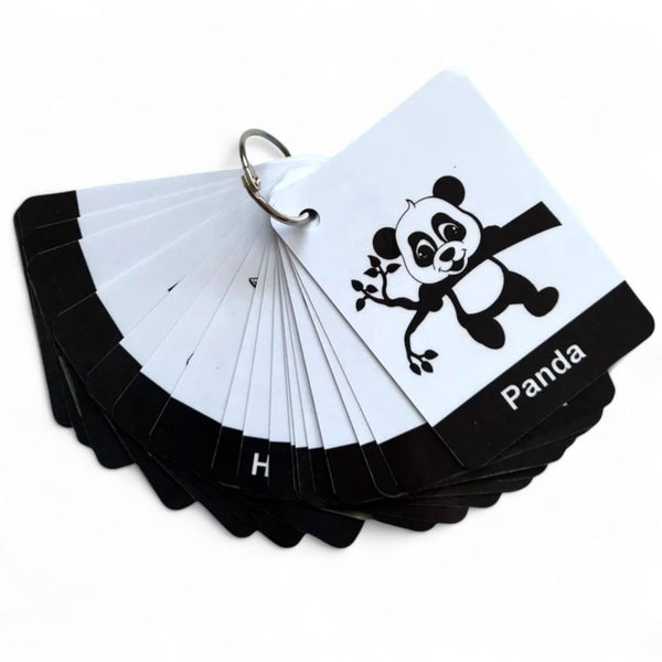 Sensory Flashcards Babies – High Contrast Montessori Flashcards | Durable Portable Set