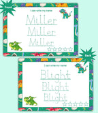 Personalized Name, Alphabet, Numbers & Shapes Sheets For Kids Write Wipe Tracing Mats With Erase Pen by ZStore