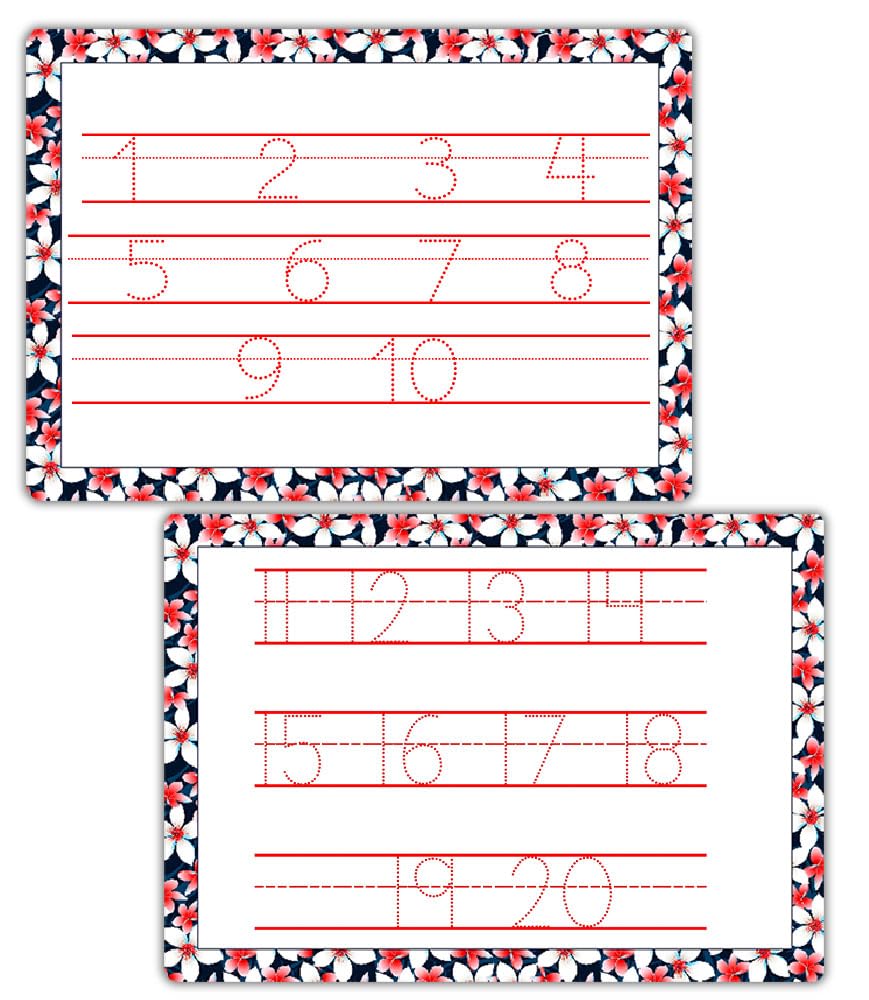 Reusable Number Tracing Mat 1 To 20 With Pen Waterproof by ZStore