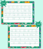 Personalized Name, Alphabet, Numbers & Shapes Sheets For Kids Write Wipe Tracing Mats With Erase Pen by ZStore