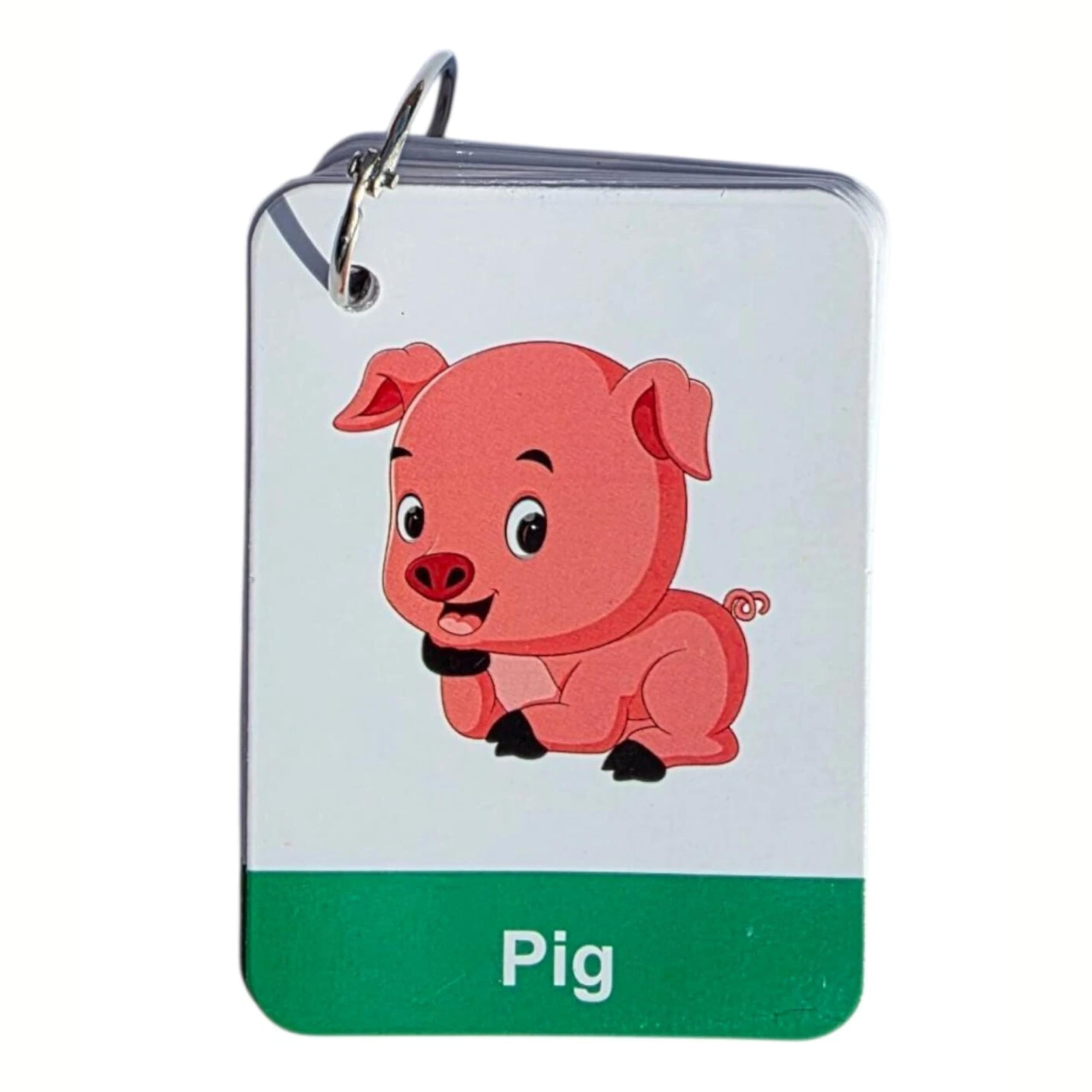 Cartoon Animal Flashcards for Toddlers 24 Laminated Cards by Zstore