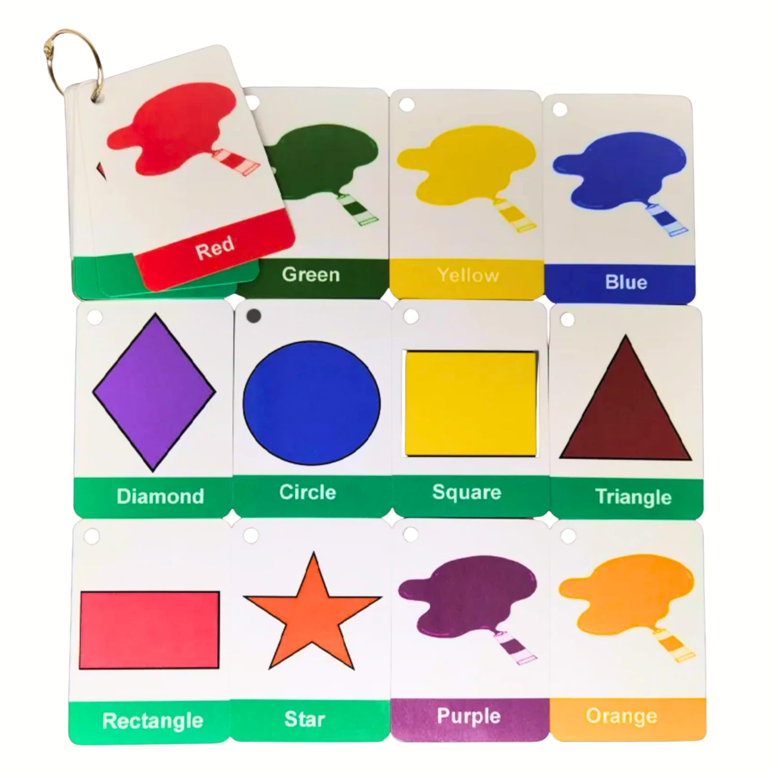Colors and Shapes Educational Flashcards for Toddlers 24 by Zstore