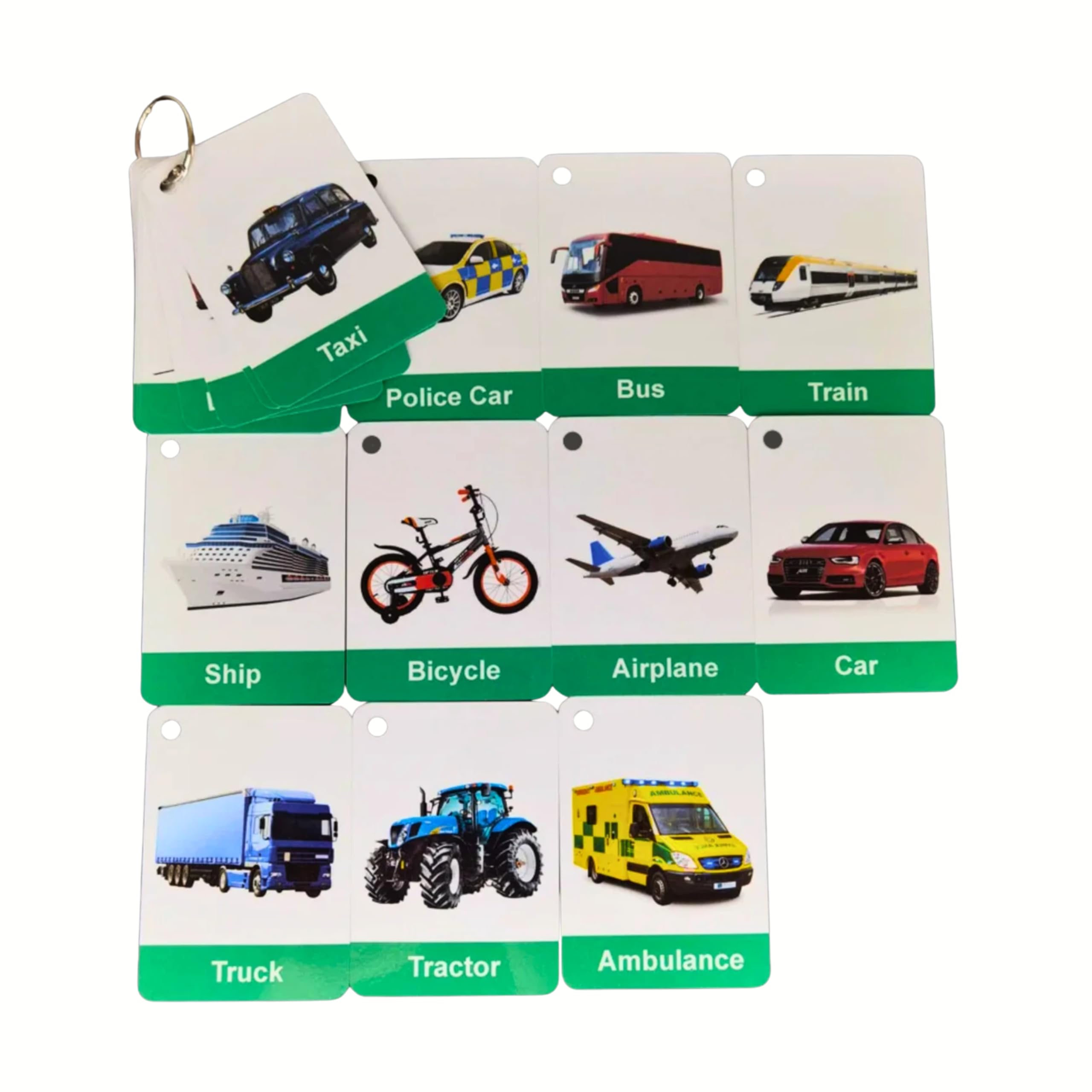 Educational Flashcards Vehicles And Transport For Toddlers by Zstore