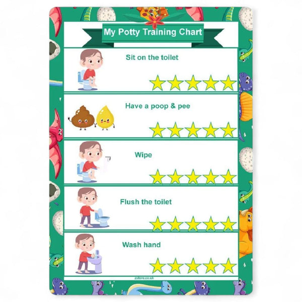 Potty Training Reward Chart – Reusable Behavior Star Chart for Toddlers & Kids
