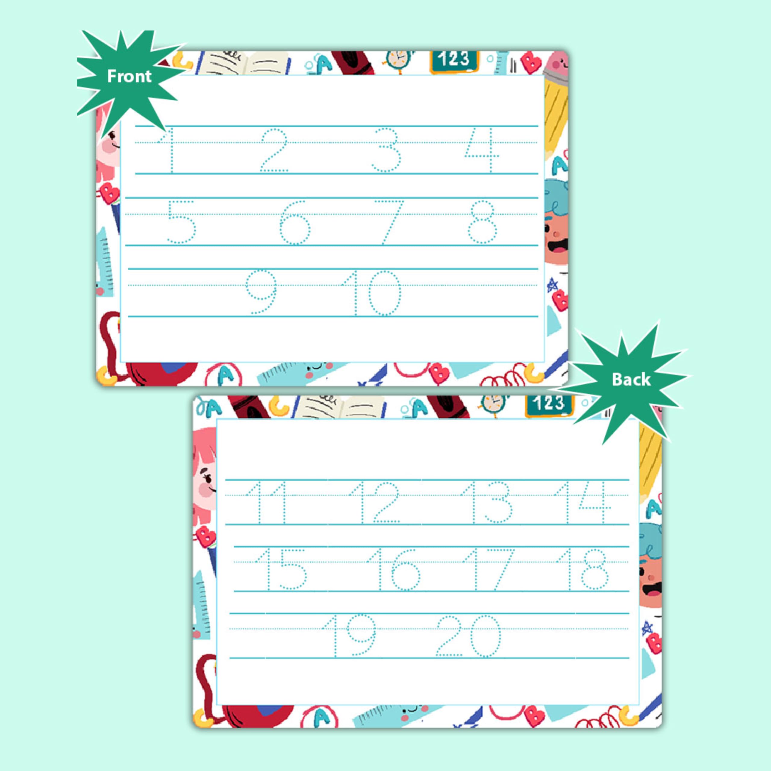 Handwriting Skill Builder Toddlers Number Tracing Mat by ZStore