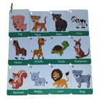 Cartoon Animal Flashcards for Toddlers 24 Laminated Cards by Zstore