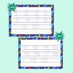 Number Tracing 1 To 20 Practice Mat Wipe Clean Toddlers by ZStore