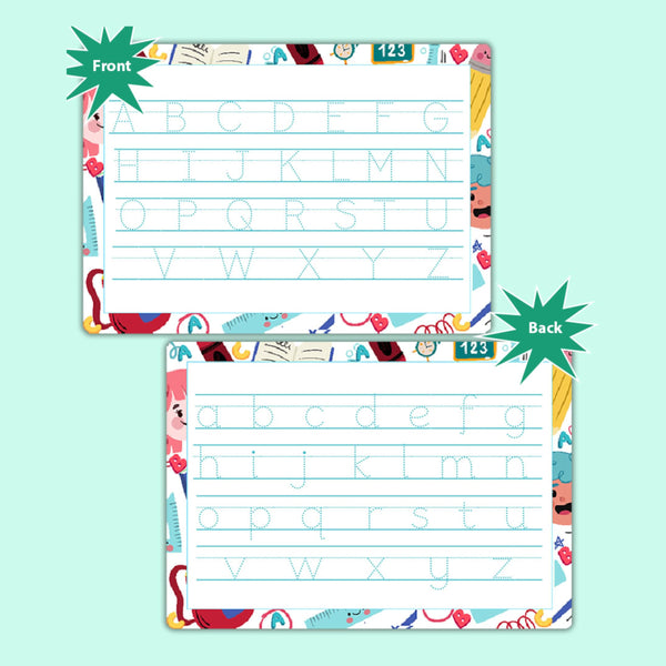 Alphabet Tracing Sheets Wipe Clean Handwriting Mat A4