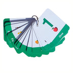 ABC 26 Alphabet & 1-20 Number flash cards on a ring; uppercase/lowercase letters with counting illustrations.