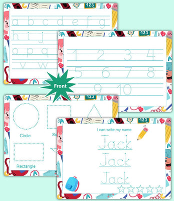 Dry Erase Tracing Mats – Personalized Name & Alphabet Writing Practice Boards