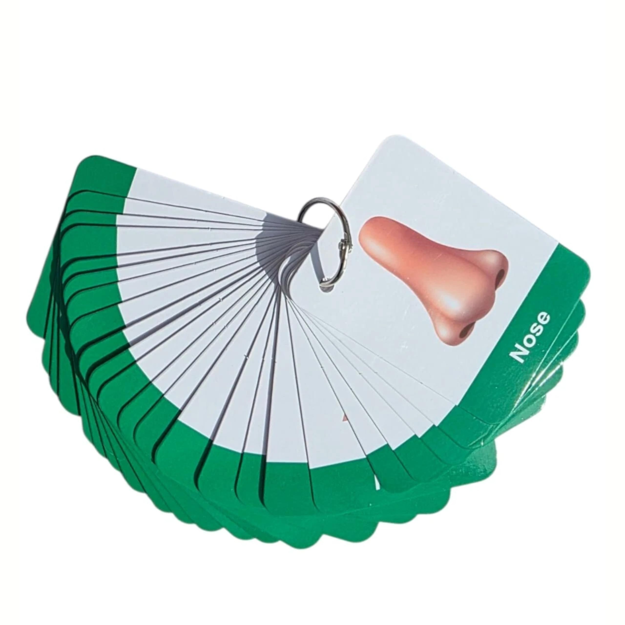 Kids 96 Pieces Flash Cards Set Baby Words Animals Fruits, Body Parts by Zstore