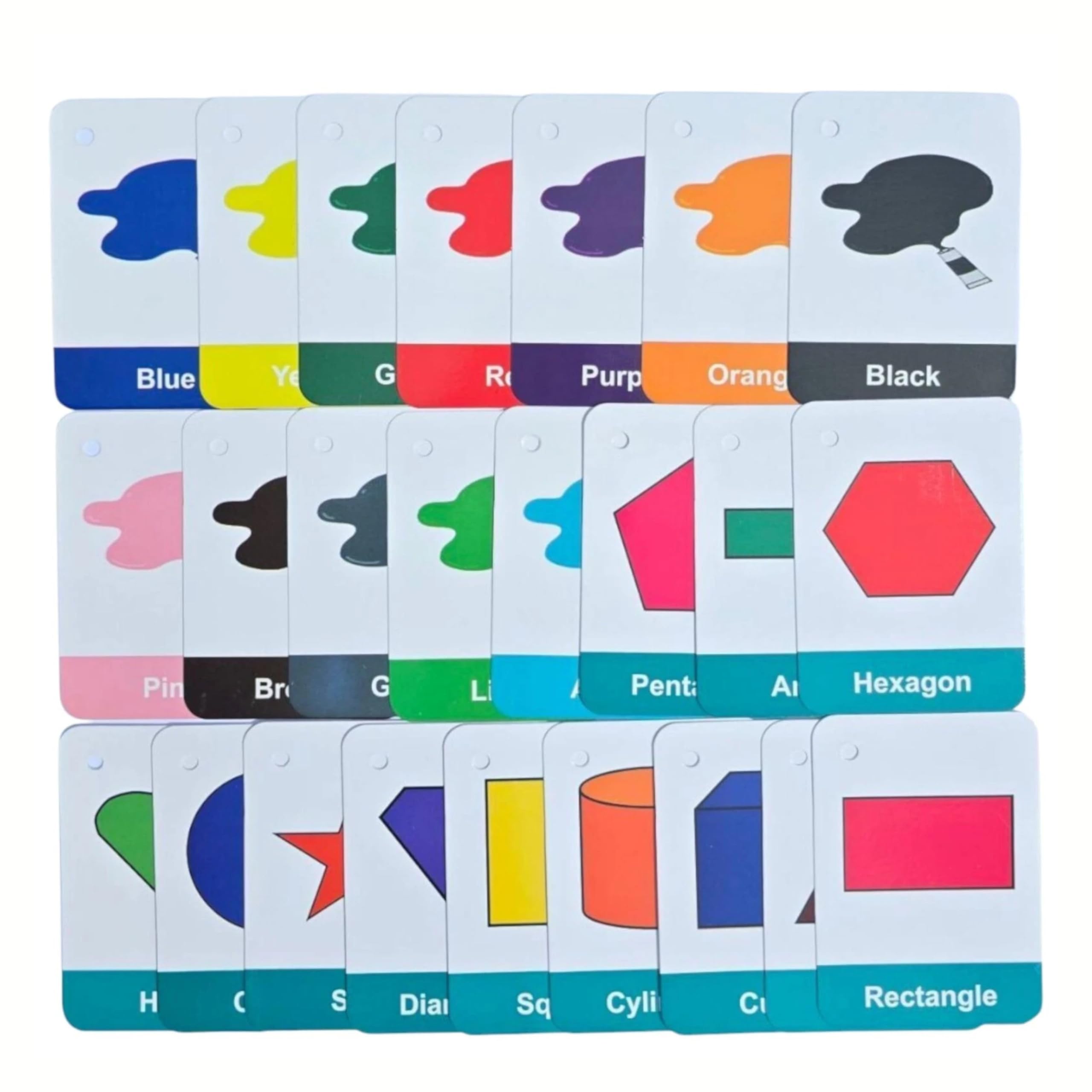 Colors and Shapes Educational Flashcards for Toddlers 24 by Zstore
