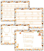 Handwriting Mat for Kids & Toddlers Reusable Tracing 4 Sheets: Alphabet, Numbers, Shapes & Name by ZStore