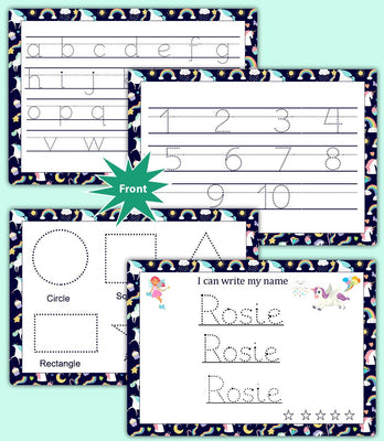 Custom Name Tracing Set - Unicorn Tracing Kit | Alphabet & Numbers Practice