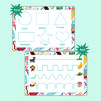 Trace at Home Worksheets for Toddlers – Shape & Line Writing Practice Mat | Reusable, Wipeable Double-Sided Sheet | Early Education Tool for Preschool Kids by ZStore
