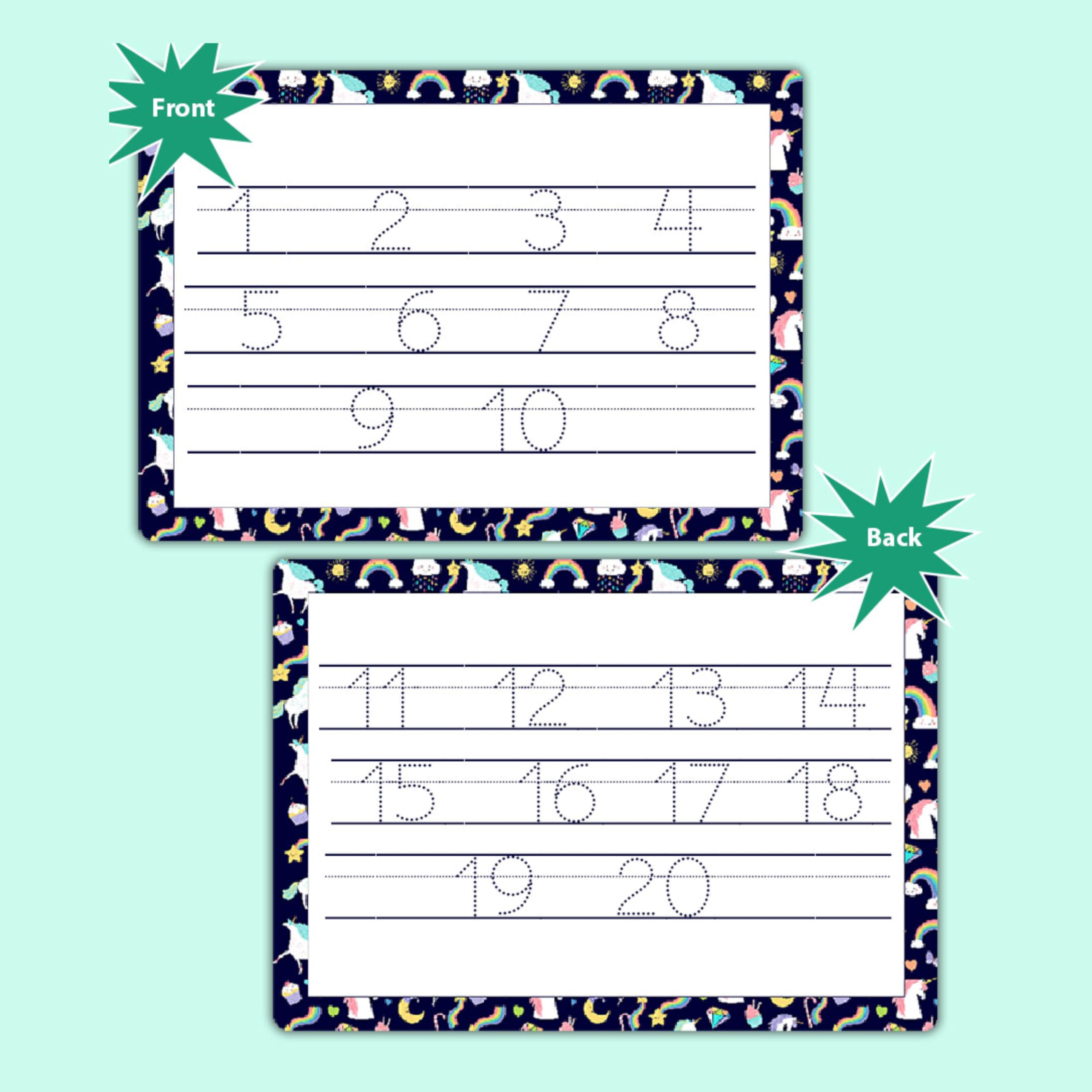 Early Learning Number Tracing Board 1 To 20 For Toddlers by ZStore