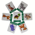 Cartoon Animal Flashcards for Toddlers 24 Laminated Cards by Zstore