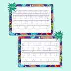 Dragons Themed Alphabet Tracing Mat A4 For Kids Letters by ZStore