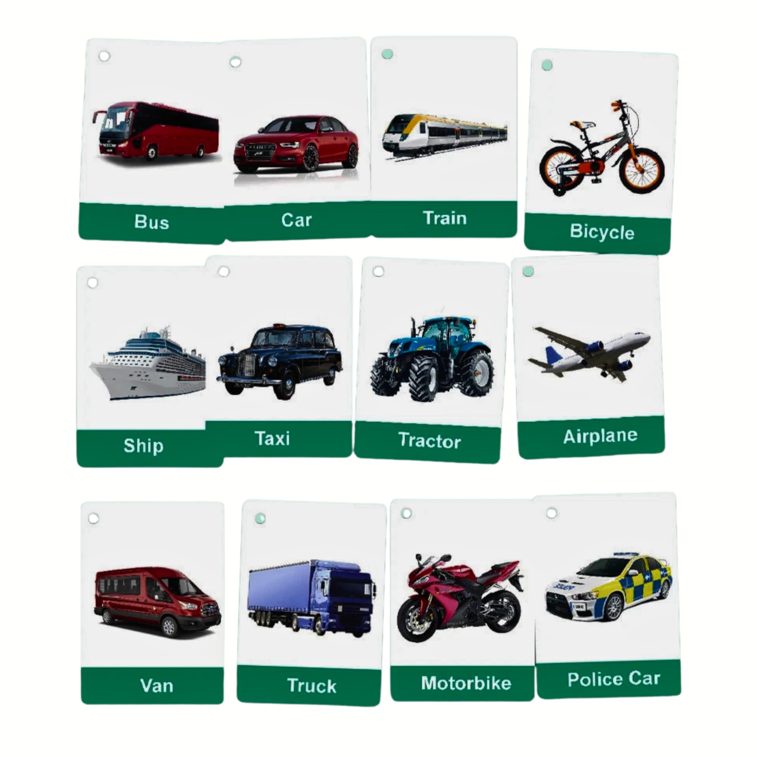 Educational Flashcards Vehicles And Transport For Toddlers by Zstore