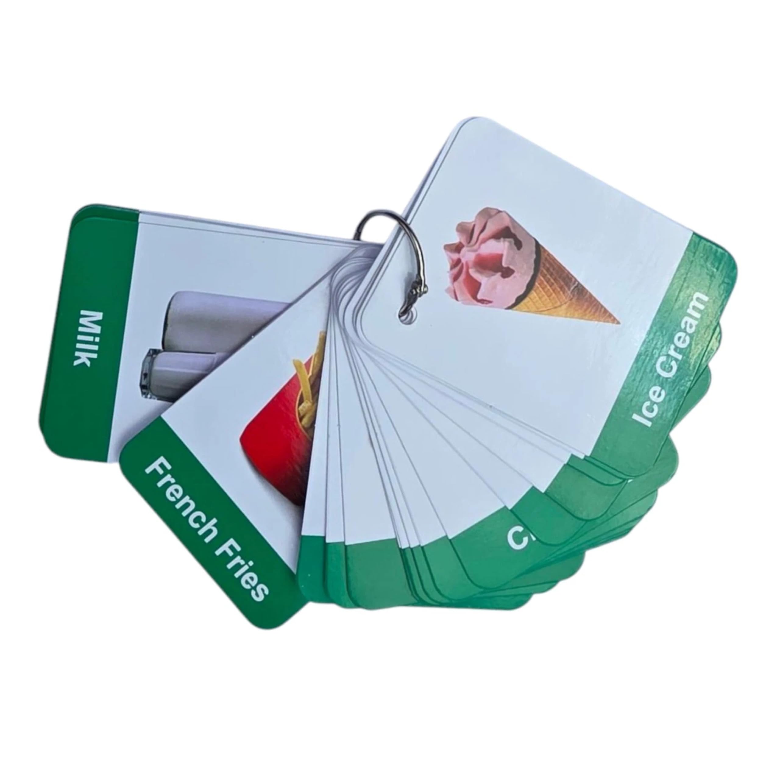 Food Flashcards for Kids by Zstore 24 Card Set Double Sided by Zstore