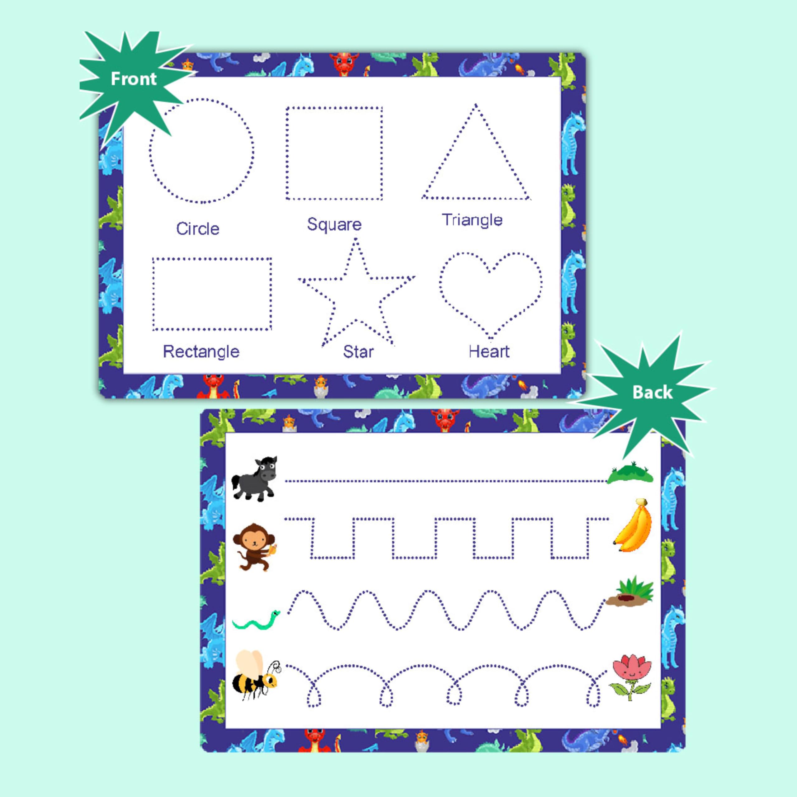 Learn to Draw Shapes and Lines Tracing Board for Toddlers by ZStore