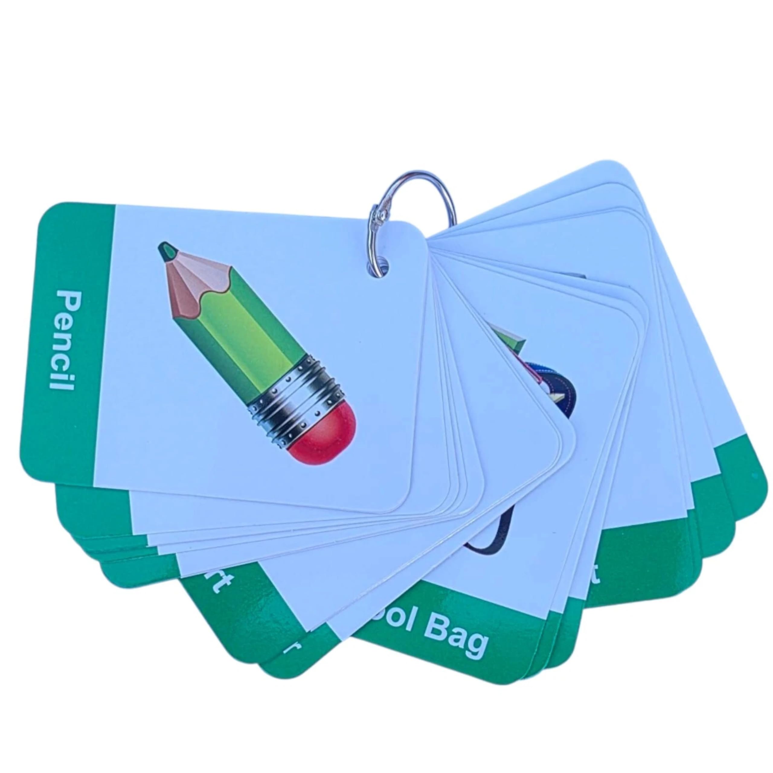 Kids 96 Pieces Flash Cards Set Baby Words Animals Fruits, Body Parts by Zstore