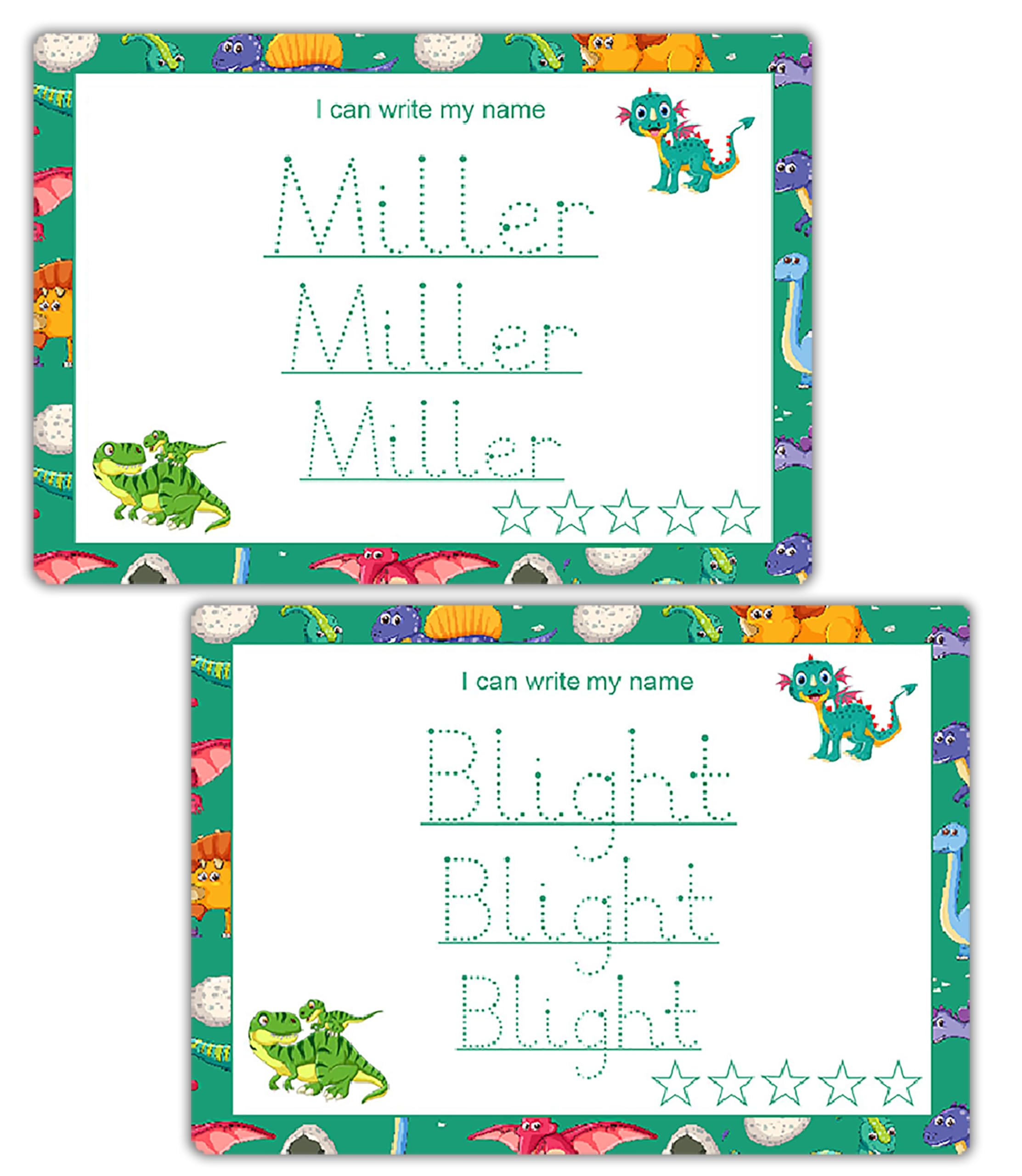 Personalized Name Writing Mat For Kids Custom Handwriting Practice Board Reusable & Waterproof by ZStore
