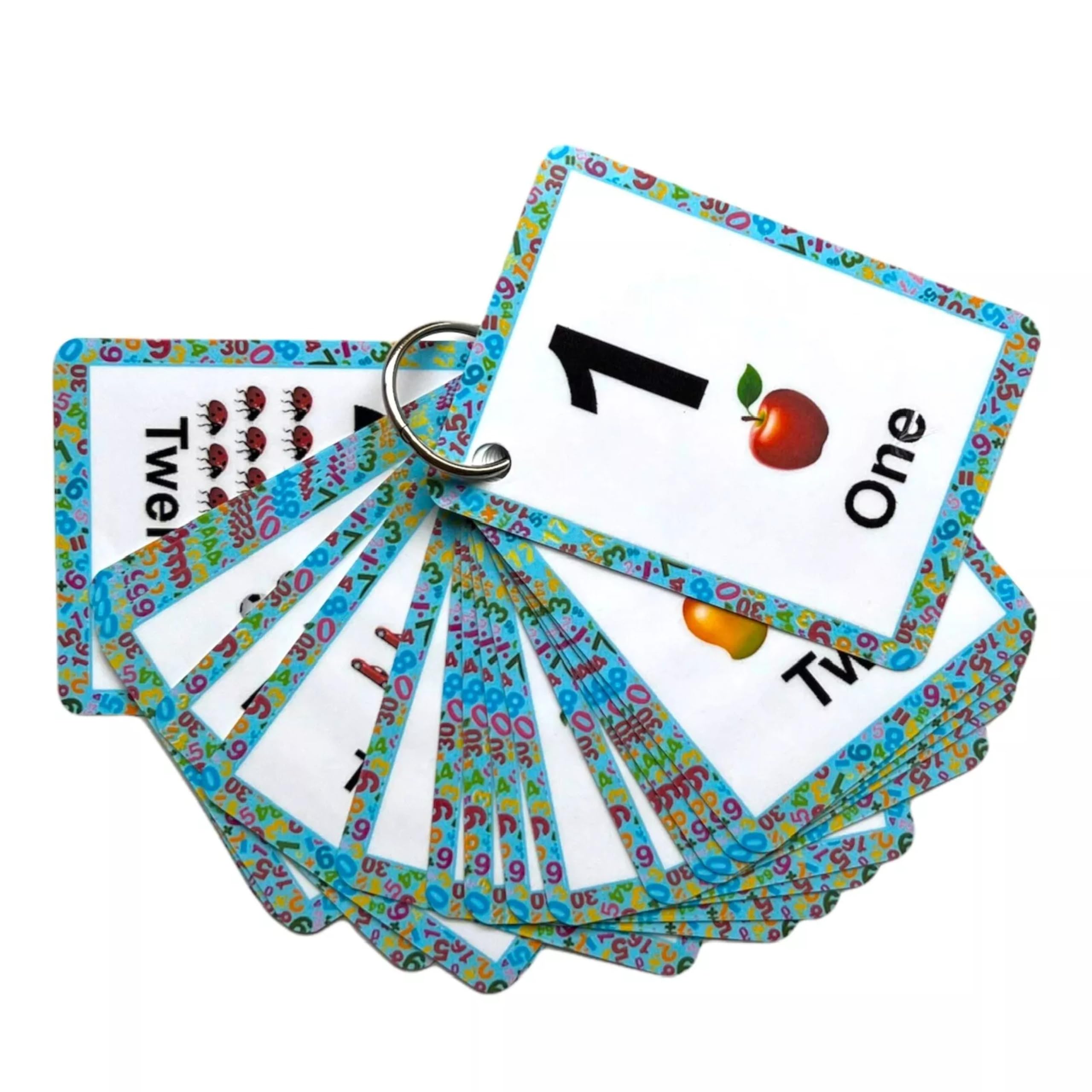 Preschool Flash Cards Set for Toddlers – ABC Letters & 123 Numbers with Fun Borders | Early Learning Flashcards for Kids Ages 6m+ | Educational Cards for Boys & Girls with Ring by Zstore