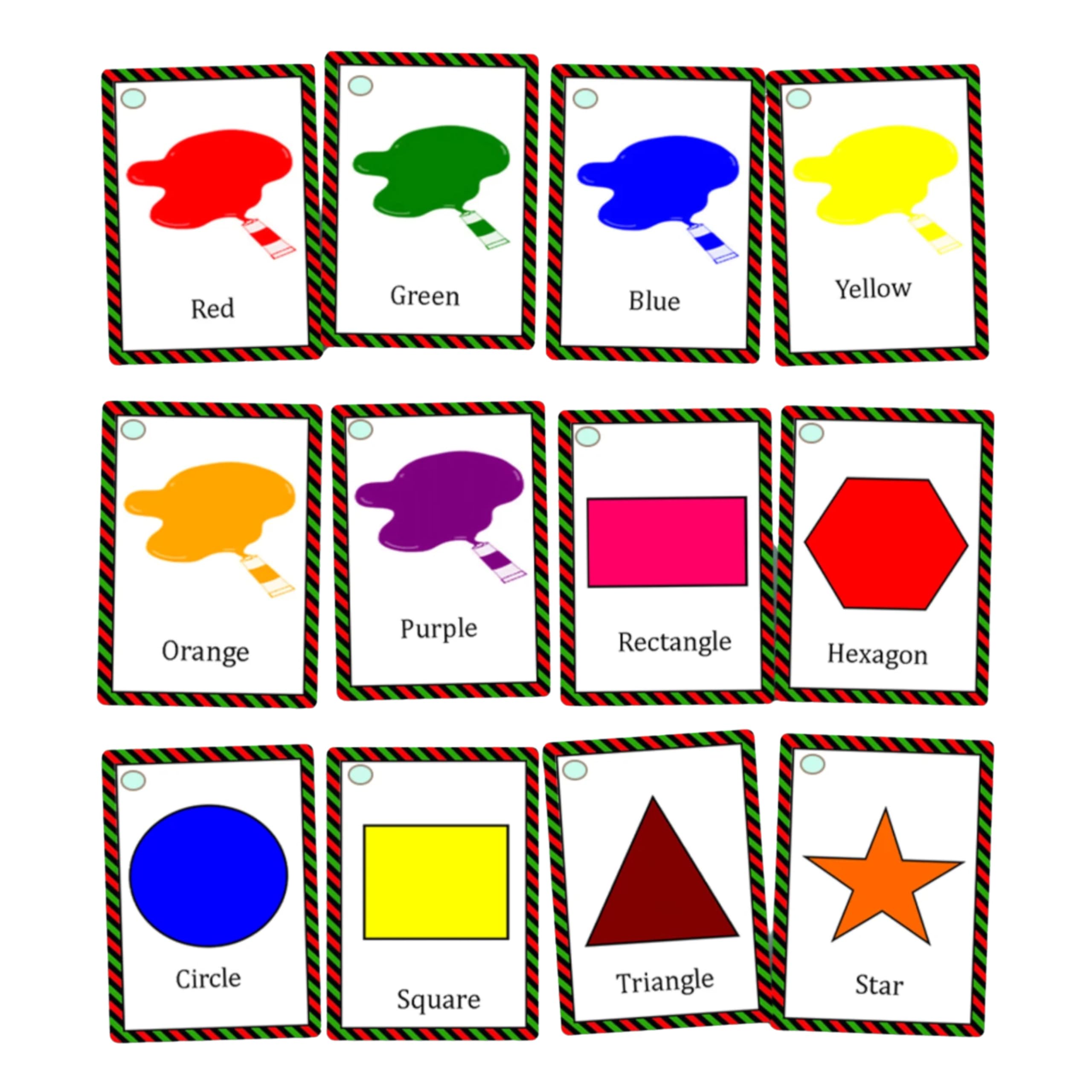 Colors And Shapes Flash Cards For Toddlers Binding Ring by Zstore