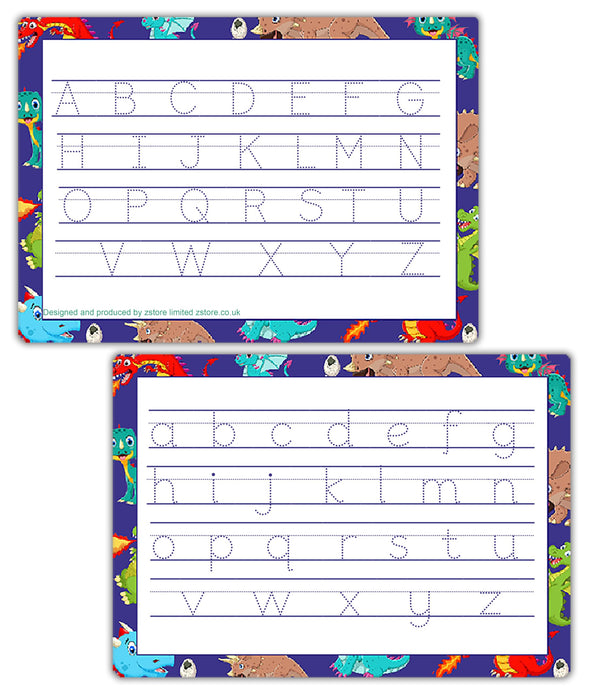 Dragon Alphabet Tracing Mat Double Sided Letter Formation