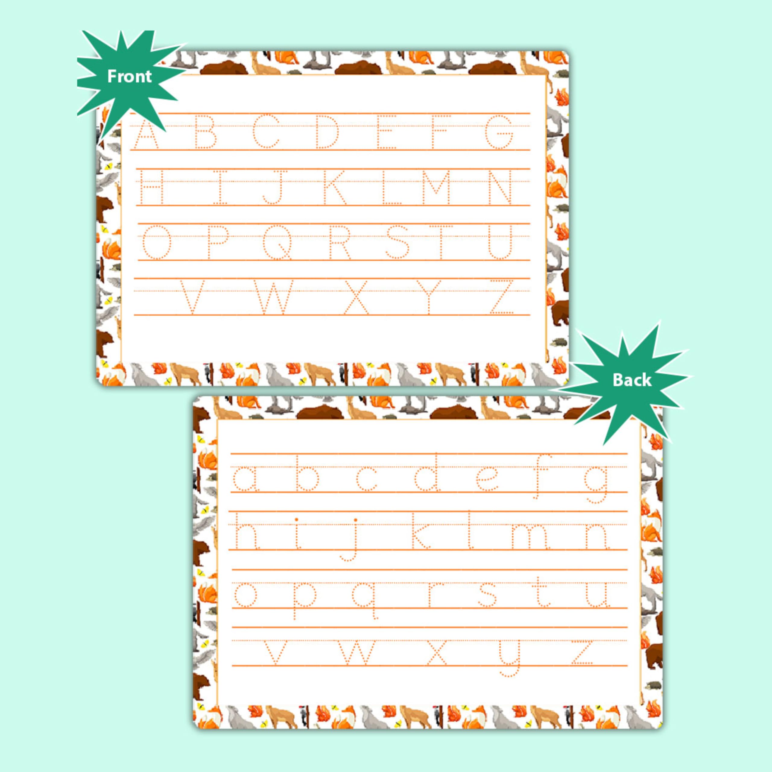 Dragon-Themed Reusable Alphabet Tracing Mat for Toddlers by ZStore