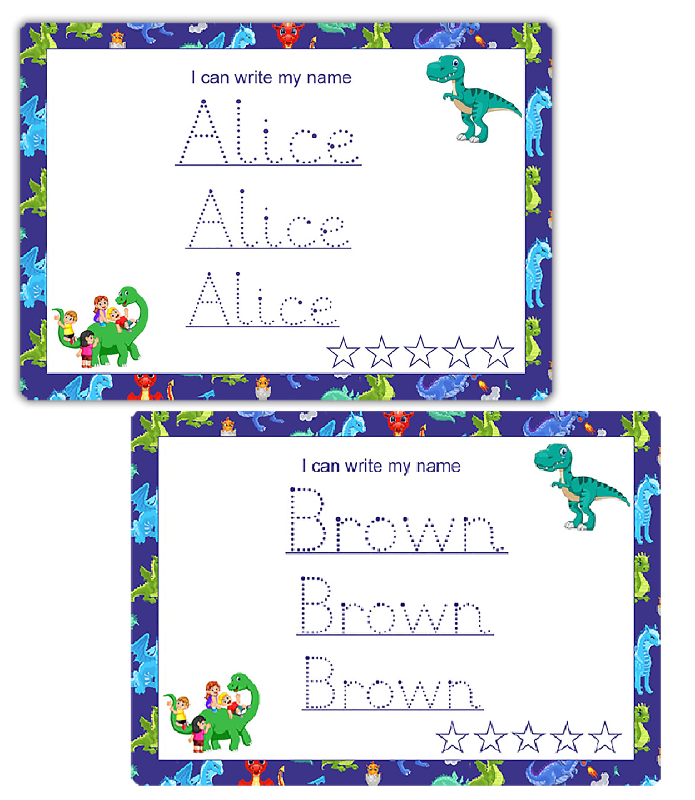 Kids Name Tracing Practice Mat Personalized Handwriting Board by ZStore