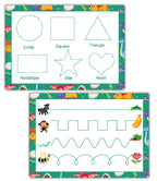 Writing Activity Mat for Toddlers – Reusable Shape & Line Tracing Board | Tear-Proof, Waterproof, Double-Sided Practice Sheet | Great for Home or Preschool Use by ZStore