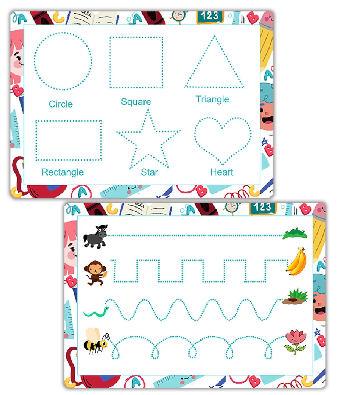 Trace At Home Worksheets - Reusable Writing Mat by ZStore – Z Store