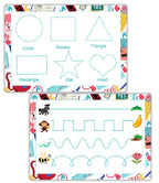 Trace at Home Worksheets for Toddlers – Shape & Line Writing Practice Mat | Reusable, Wipeable Double-Sided Sheet | Early Education Tool for Preschool Kids by ZStore