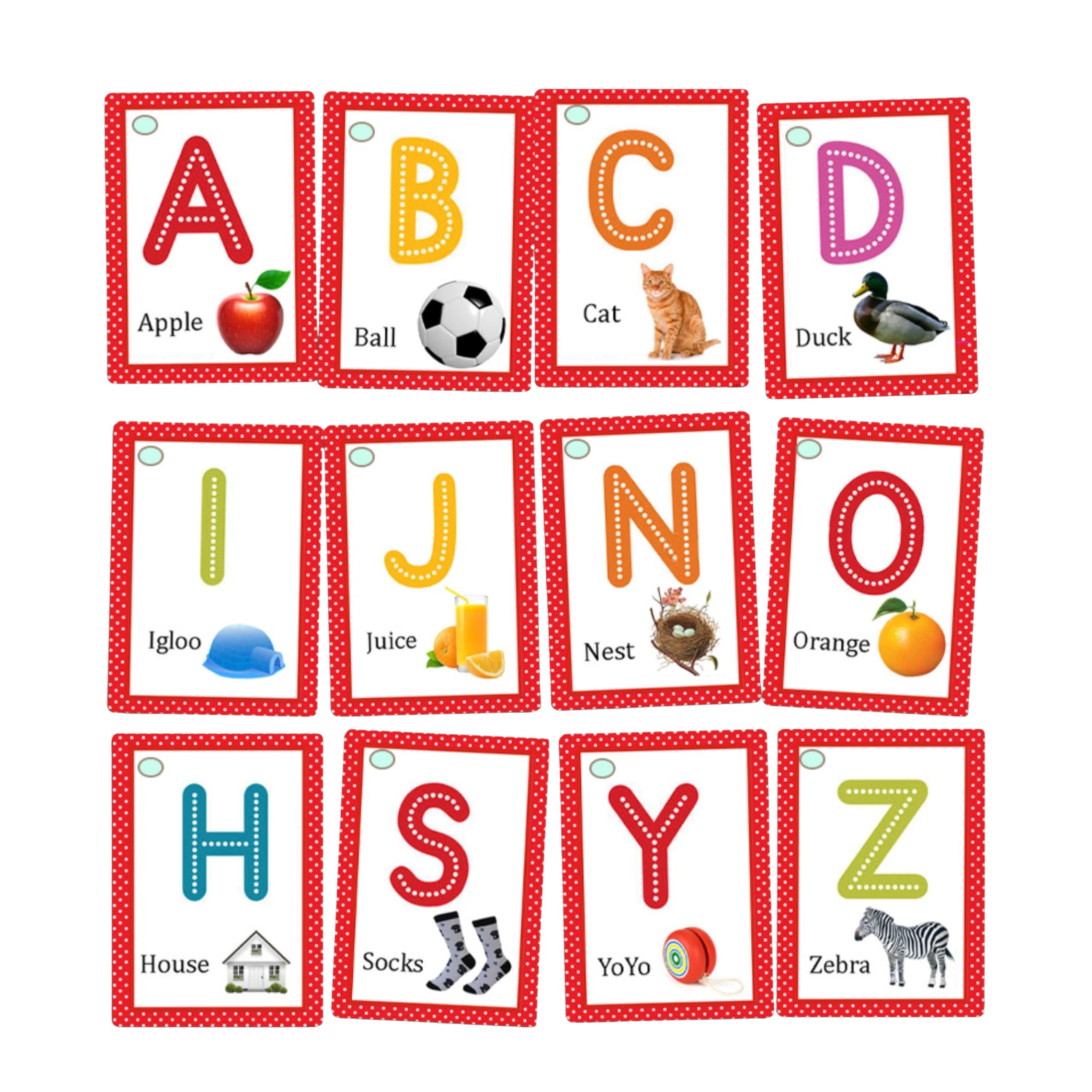 Zstore Colors and Shapes Flashcards, 9.5 x 6.8 cm, Educational Cards for Toddlers with Binding Ring, Multi-colour by Zstore
