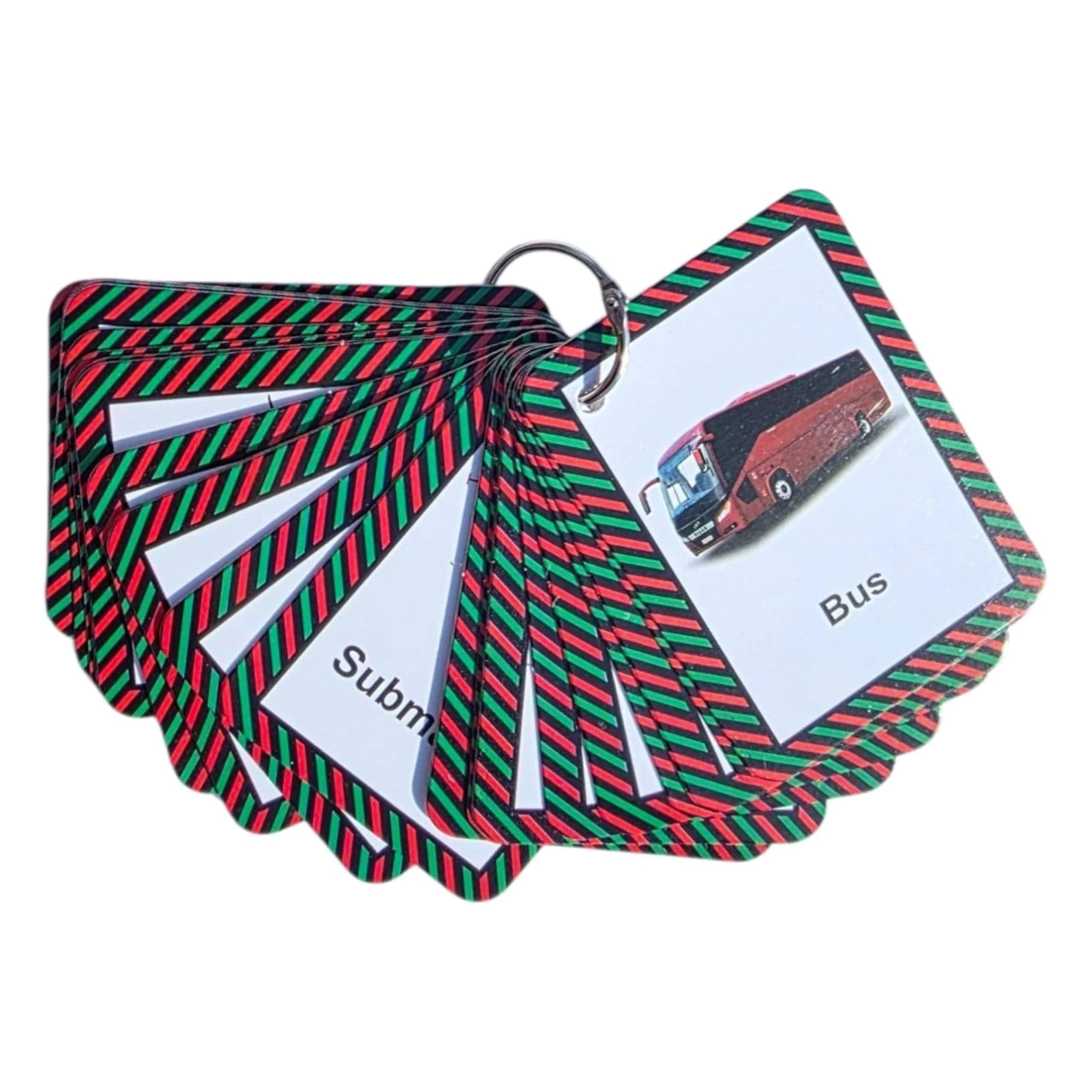 Transport Flash Cards for Toddlers Ages 2–6 | 24 Vehicle Flashcards for Kids | Educational Flashcards with Pictures | Montessori Learning Toy for Early Vocabulary, Speech & Sensory Development by Zstore